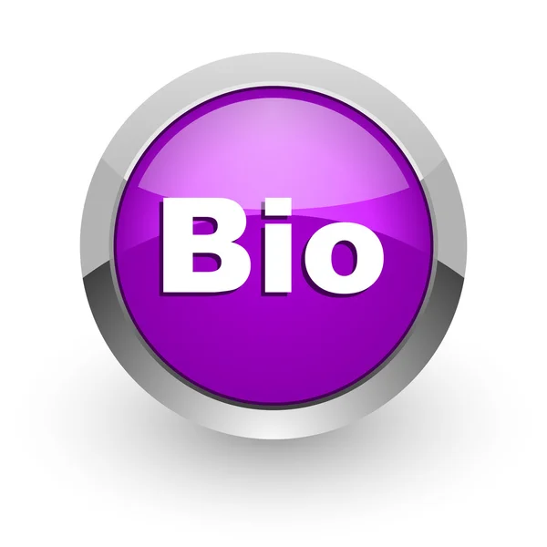 Bio pink glossy web icon — стоковое фото