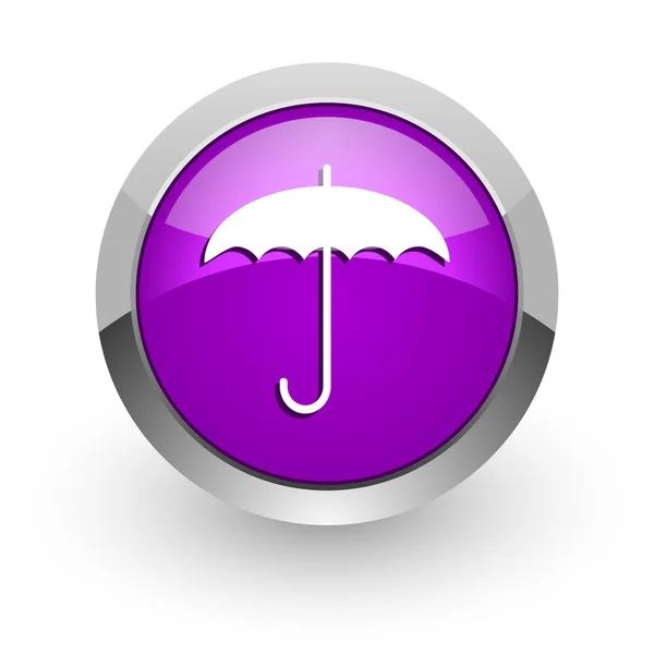 Paraguas rosa brillante icono web —  Fotos de Stock