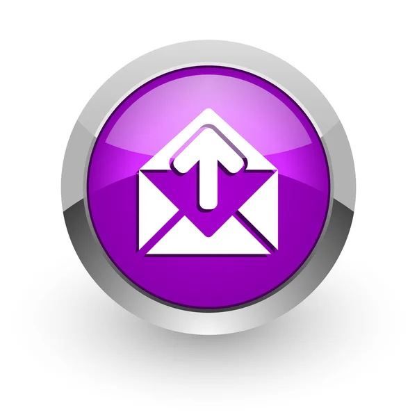 Email rosa brillante icono web —  Fotos de Stock