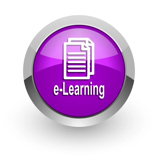 Aprendizaje rosa brillante icono web — Foto de Stock