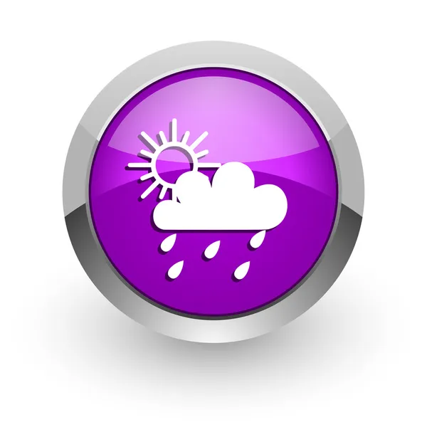 Rain pink glossy web icon — Stock Photo, Image