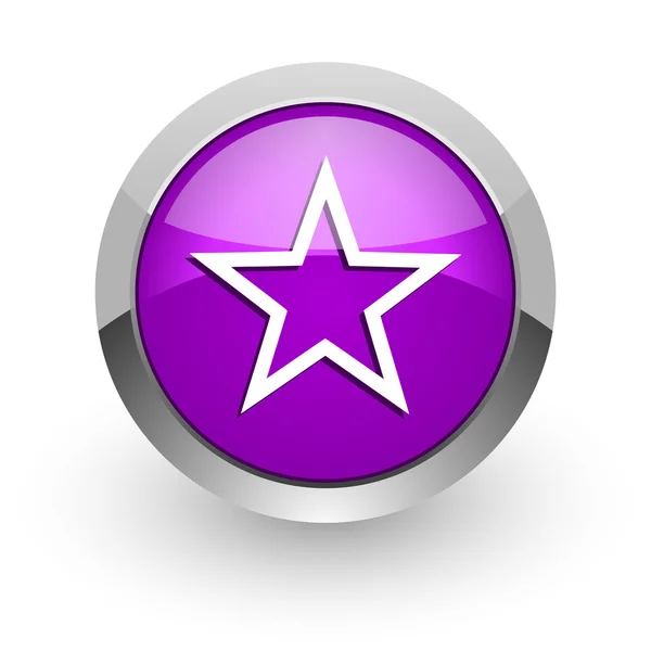 Star pink glossy web icon — Stock Photo, Image