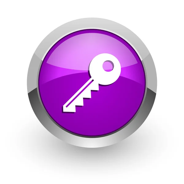 Anahtar pembe parlak web simgesi — Stok fotoğraf
