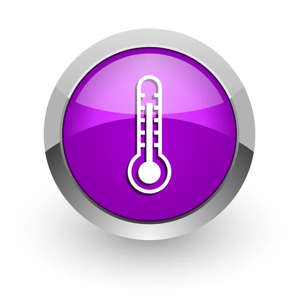 Thermometer rosa Hochglanz-Web-Symbol — Stockfoto