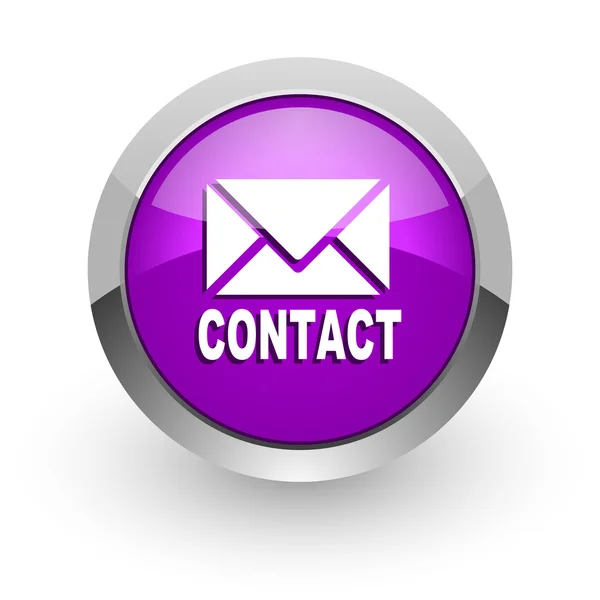 Електронна пошта рожева глянсова веб-іконка — стокове фото