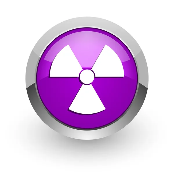 Radyasyon pembe parlak web simgesi — Stok fotoğraf