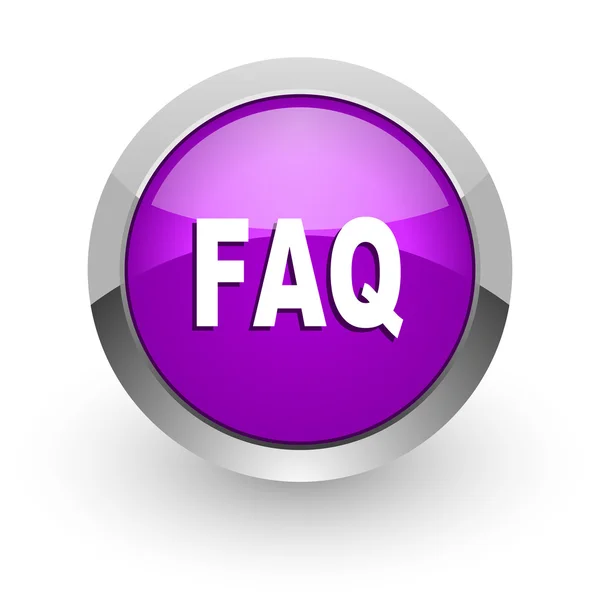 Faq pink glossy web icon — Stock Photo, Image