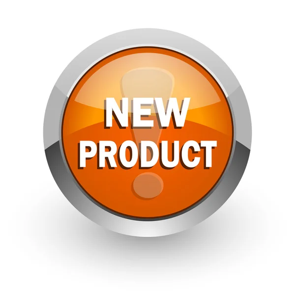 New product orange glossy web icon — Stock Photo, Image