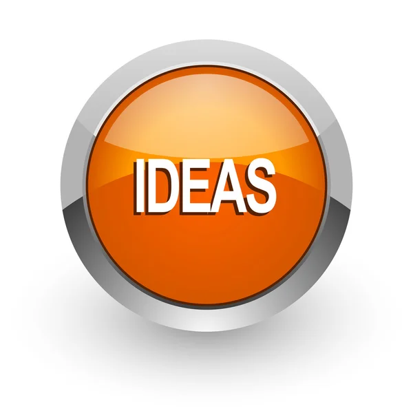 Ideas orange glossy web icon — Stock Photo, Image