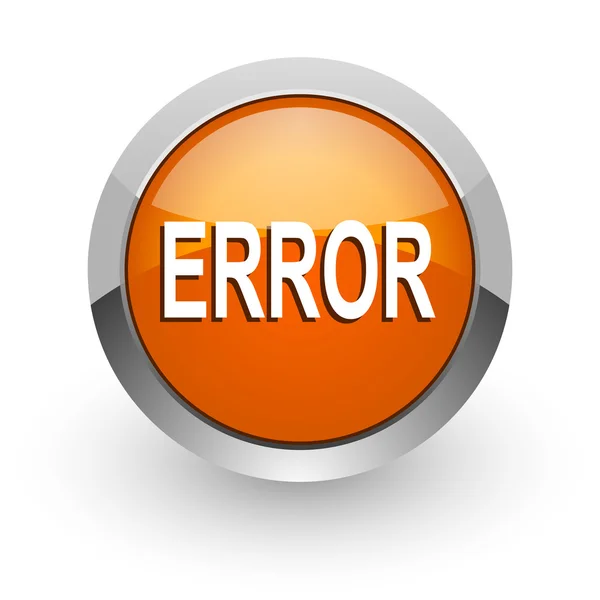 Error naranja icono web brillante —  Fotos de Stock