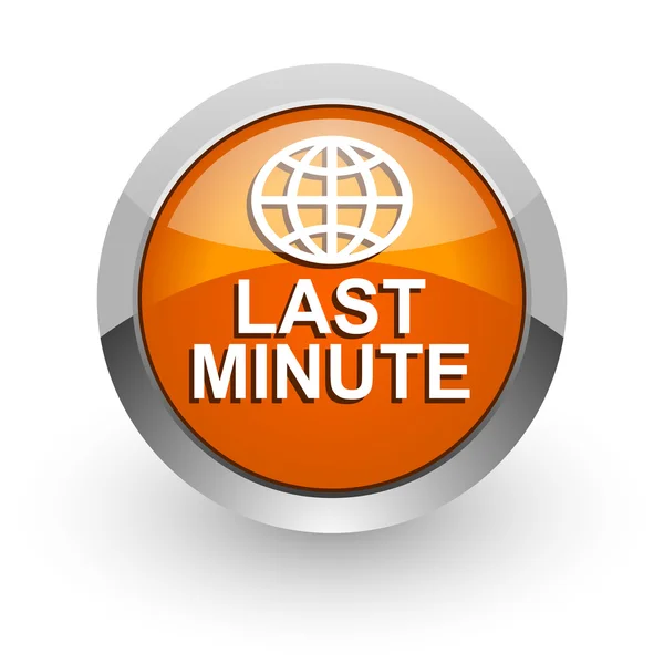 Last Minute orange glänzende Web-Ikone — Stockfoto