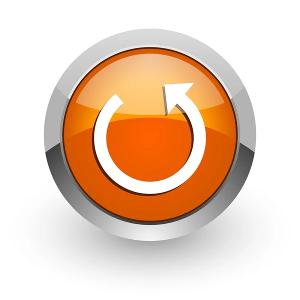 Obrócić pomarańczowy WWW błyszczący ikona — Zdjęcie stockowe