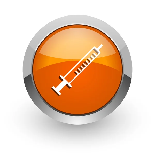 Medicin orange glansig web-ikonen — Stockfoto