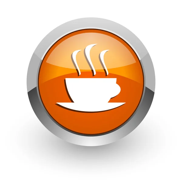 에스프레소 오렌지 광택 웹 아이콘 — 스톡 사진