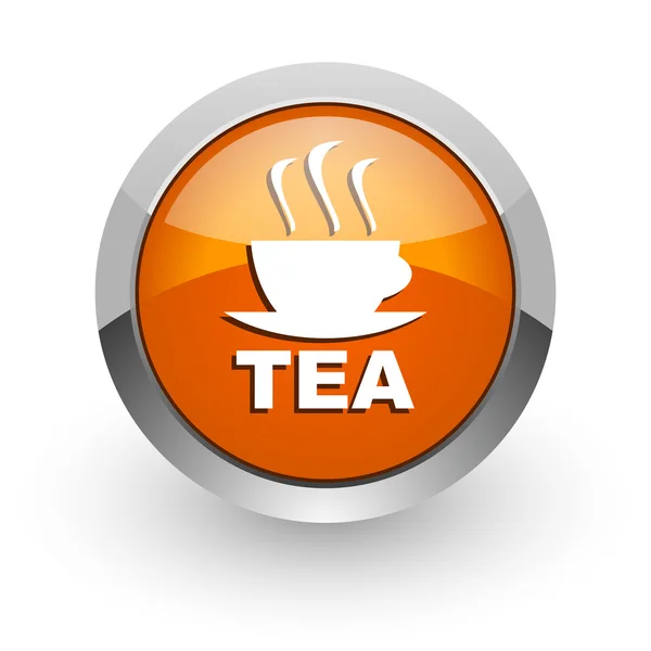 Té naranja brillante icono web —  Fotos de Stock