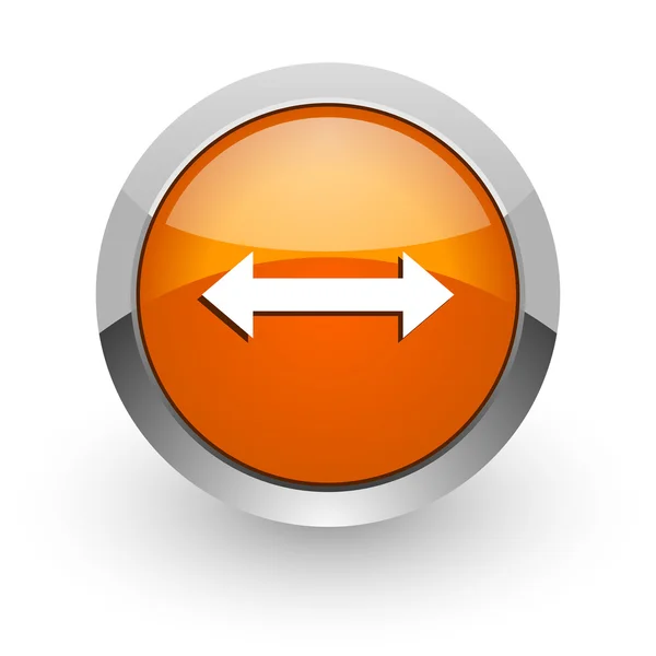 Flecha naranja brillante icono web —  Fotos de Stock