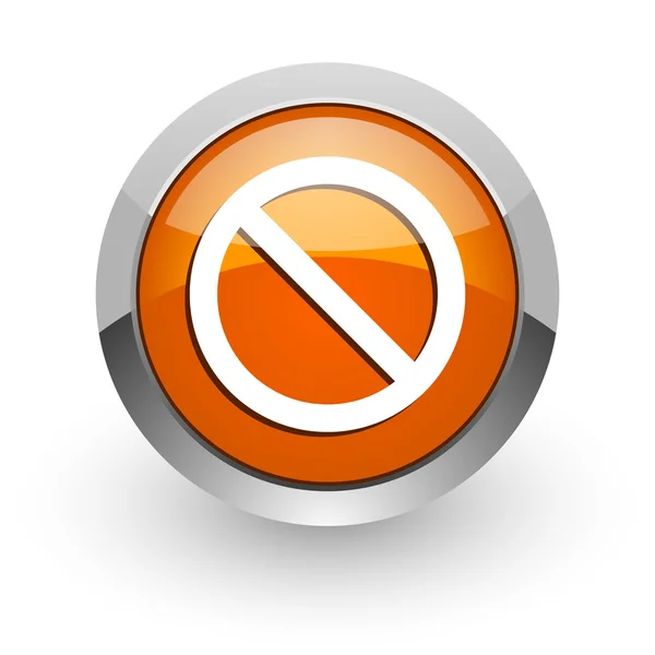 Přístup byl odepřen oranžový lesklý web ikony — Stock fotografie