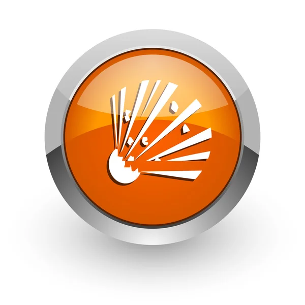 Bomba turuncu parlak web simgesi — Stok fotoğraf