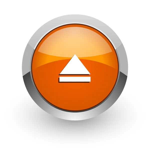 Keluarkan ikon web mengkilap oranye — Stok Foto
