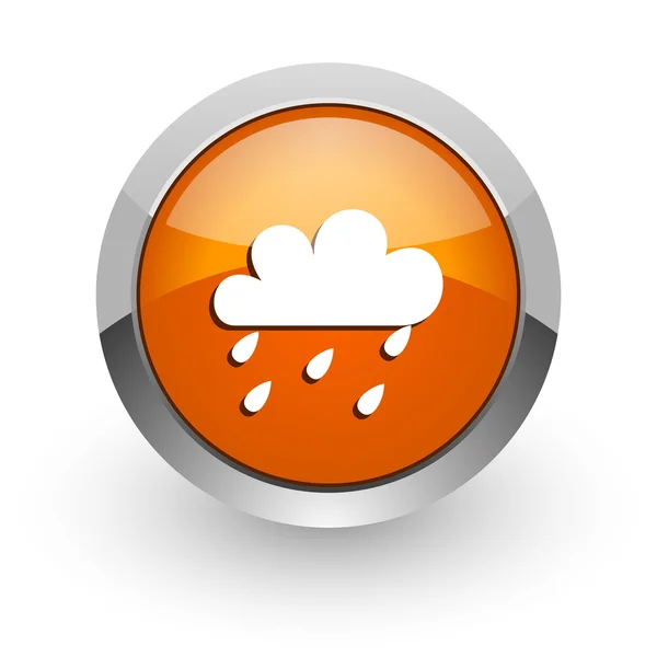 Regen orange glänzende Web-Ikone — Stockfoto