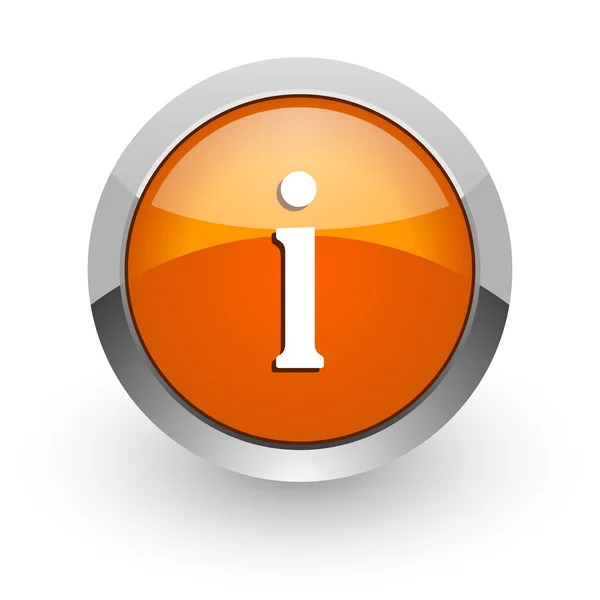 Informationen orange Hochglanz Web-Symbol — Stockfoto