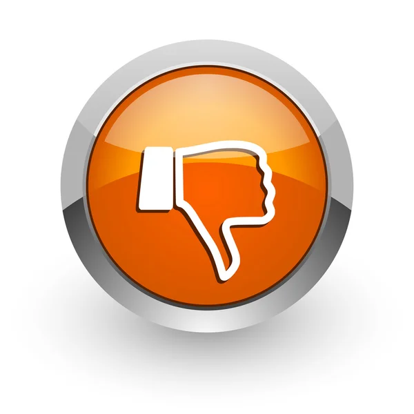 Dislike orange glossy web icon — Stock Photo, Image
