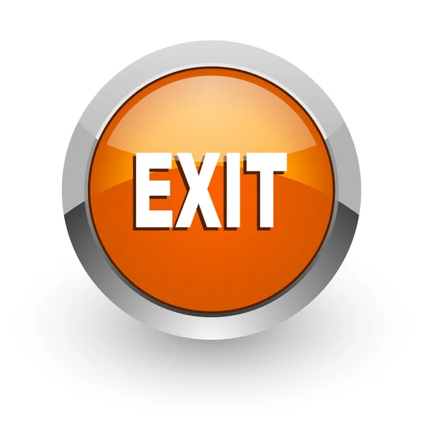 Exit orange glossy web icon — Stock Photo, Image
