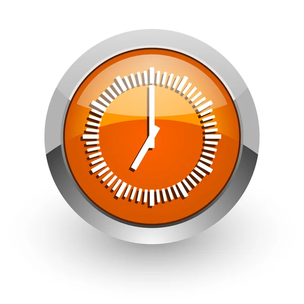 Time orange glossy web icon — Stock Photo, Image