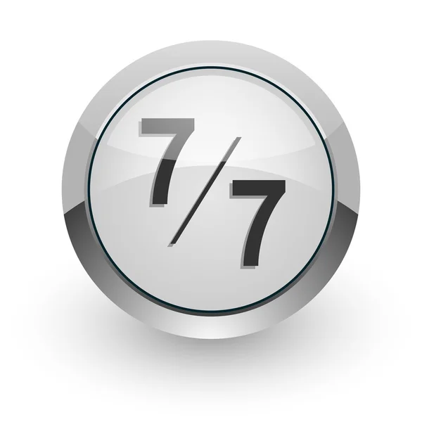 7 per 7 internet icon — Stock Photo, Image