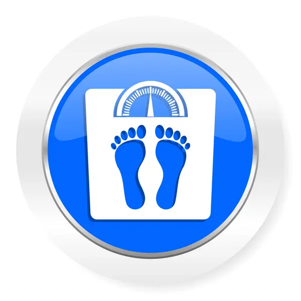 Gewicht blaues Hochglanz-Web-Symbol — Stockfoto