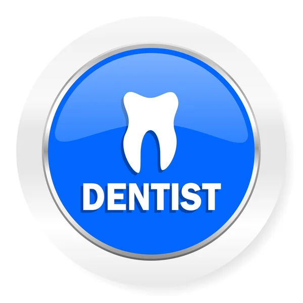 Dentist blue glossy web icon — Stock Photo, Image