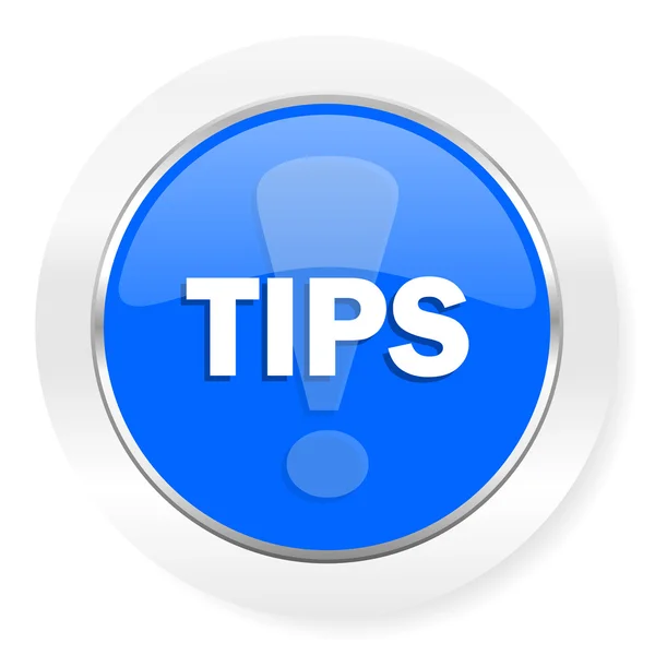 Tips blue glossy web icon — Stock Photo, Image