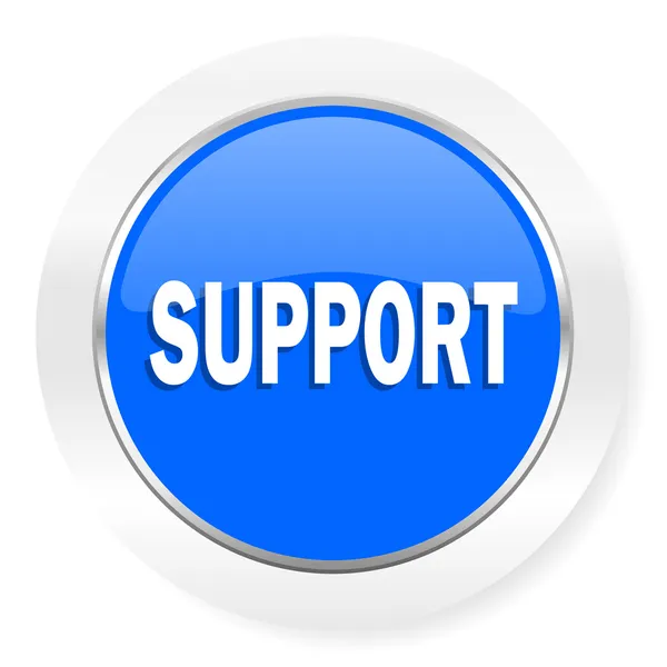 Support blue glossy web icon — Stock Photo, Image