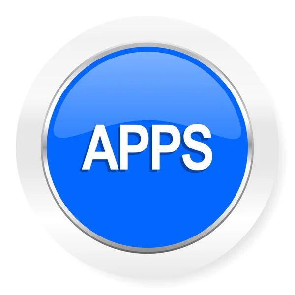 Aplikacje WWW błyszczący niebieski ikona — Zdjęcie stockowe