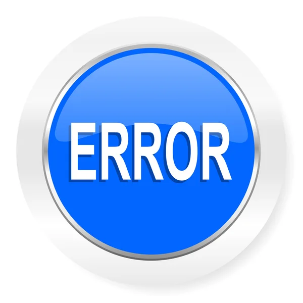 Error azul brillante icono web —  Fotos de Stock