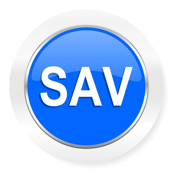 Sav blue glossy web icon — Stock Photo, Image