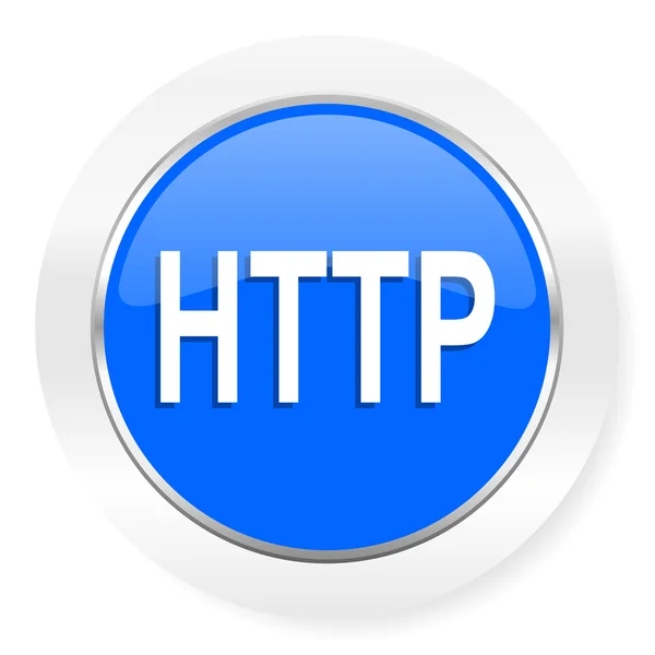 Http azul brillante icono web —  Fotos de Stock