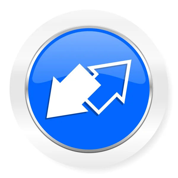 Intercambio azul brillante icono web —  Fotos de Stock
