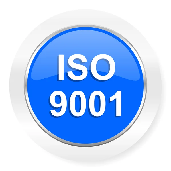 stock image iso 9001 blue glossy web icon