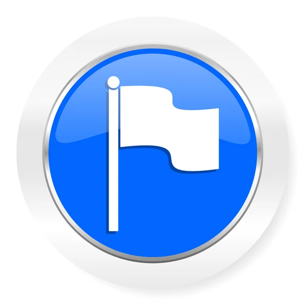 Flagge blau glänzendes Web-Symbol — Stockfoto