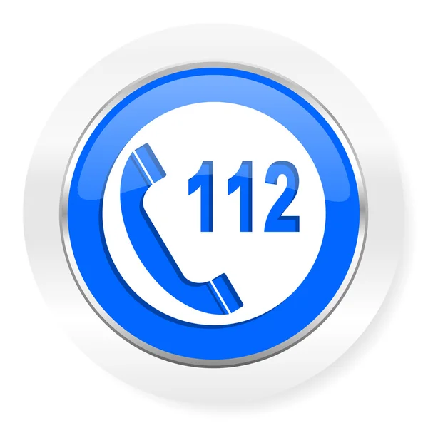Emergency call blue glossy web icon — Stock Photo, Image