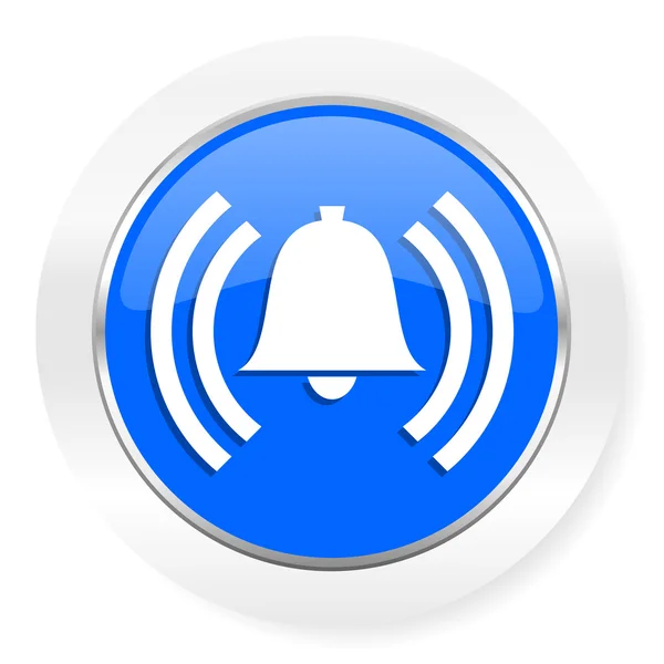 Alarm mavi parlak web simgesi — Stok fotoğraf