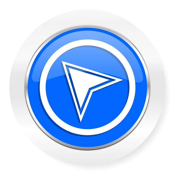 Navegação ícone web brilhante azul — Fotografia de Stock