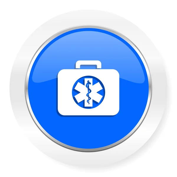 Rescue kit blue glossy web icon — Stock Photo, Image