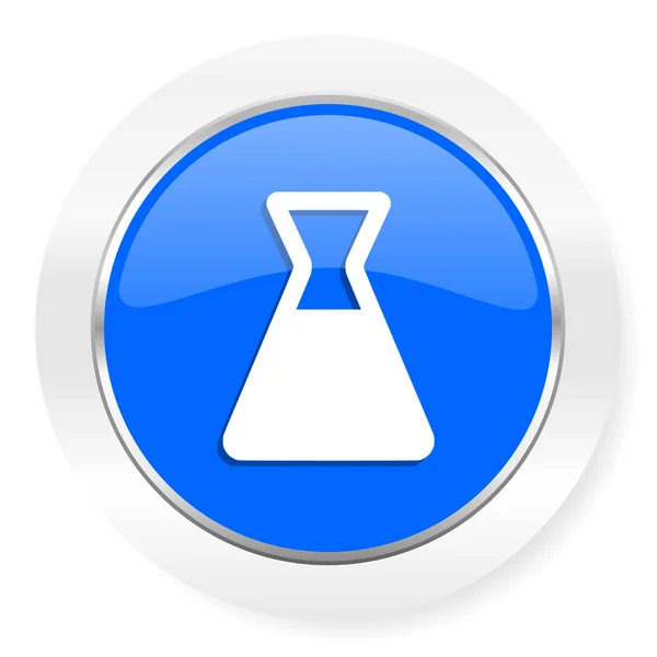 Laboratóriumi kék fényes web ikon — Stock Fotó