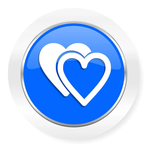 Amor azul brillante icono web — Foto de Stock