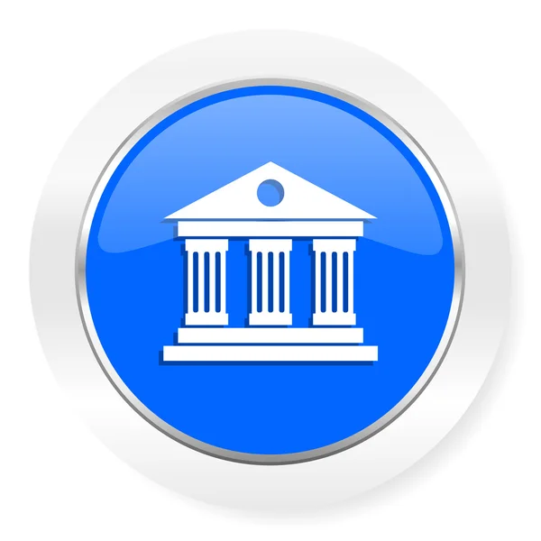 Museum blauw glanzend web pictogram — Stockfoto