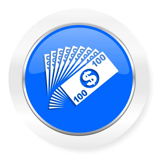 Pieniądze niebieski WWW błyszczący ikona — Zdjęcie stockowe