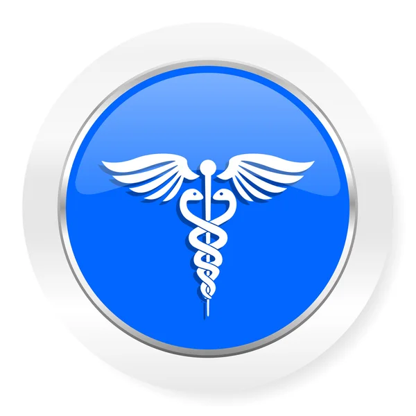 Emergency blue glossy web icon — Stock Photo, Image