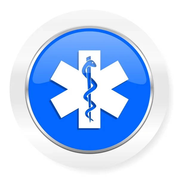 Emergency blue glossy web icon — Stock Photo, Image